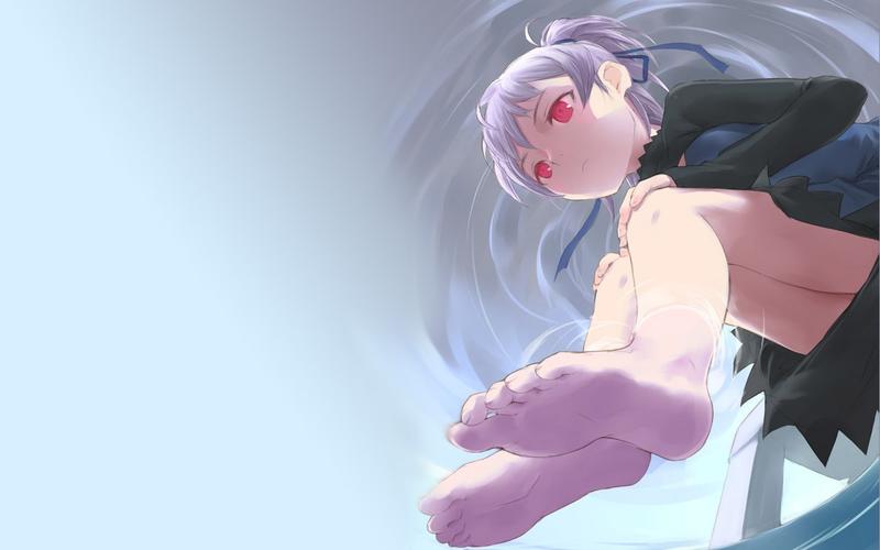 动漫美女脚部特写，细致描绘展现艺术魅力
